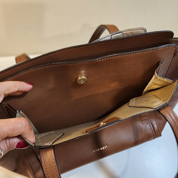 Nine West  Chelsea Tan Spacious Tote Bag - Picture 6 of 16